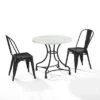 3pc 32" Madeleine Curved Frame Dining Set Matte Black - Crosley -Dine Furniture GUEST 718d6793 62b2 4761 82e0 5e14fd507b33