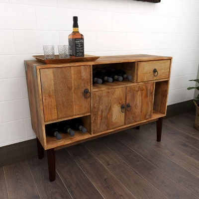 Modern Mango Wood Buffet Brown - Olivia & May 14 Modern Mango Wood Buffet Brown - Olivia & May - Image 12