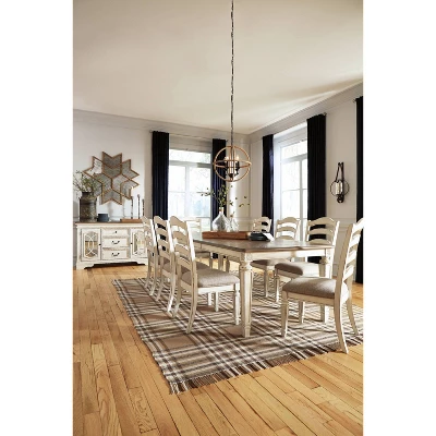Realyn Rectangular Extendable Dining Table Chipped White - Signature Design By Ashley 11 Realyn Rectangular Extendable Dining Table Chipped White - Signature Design By Ashley - Image 9