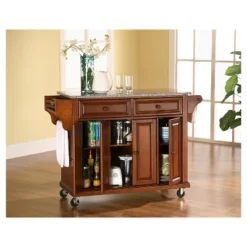 Solid Granite Top Kitchen Cart/Island - Crosley -Dine Furniture GUEST 73ab3d2b 9d50 4c3c 85ab ae9e5651397f
