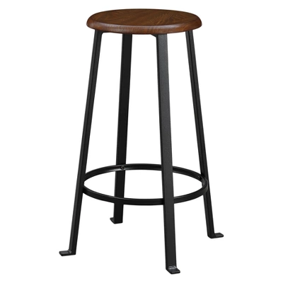 3pc Edison Industrial Counter Height Dining Set Dark Mahogany - Room & Joy 5 3pc Edison Industrial Counter Height Dining Set Dark Mahogany - Room & Joy - Image 3