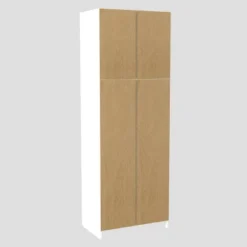 4 Doors Kitchen Storage Cabinet White/Oak - Inval -Dine Furniture GUEST 744d76eb 0062 4b10 b265 03e9dd42f8c2