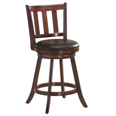 Costway Set Of 2 25'' Swivel Bar Stool Leather Padded Dining Kitchen Pub Bistro Chair High Back 10 Costway Set Of 2 25'' Swivel Bar Stool Leather Padded Dining Kitchen Pub Bistro Chair High Back - Image 8