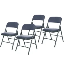 Set Of 4 Deluxe Fabric Padded Folding Chairs With Frame - Hampden Furnishings -Dine Furniture GUEST 756694d6 b9a8 4dc0 95fa 8f26eaced24b