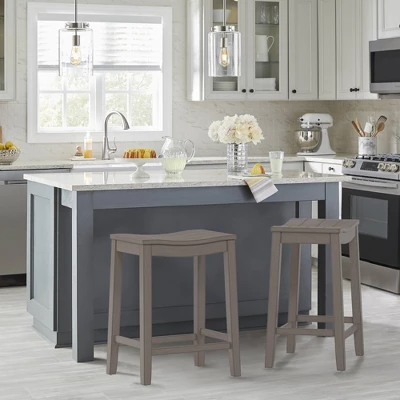 Fiddler Backless 24" NonSwivel Counter Height Barstool Aged Gray - Hillsdale Furniture 11 Fiddler Backless 24" NonSwivel Counter Height Barstool Aged Gray - Hillsdale Furniture - Image 9