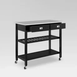 Chloe Stainless Steel Top Kitchen Island Cart - Crosley