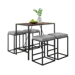 5pc Riley Mid-Century Metal Counter Height Dining Set - Vifah 11 5pc Riley Mid-Century Metal Counter Height Dining Set - Vifah -Dine Furniture GUEST 789750ed a7e6 4703 b3fb 1ddd5eb1b9d4