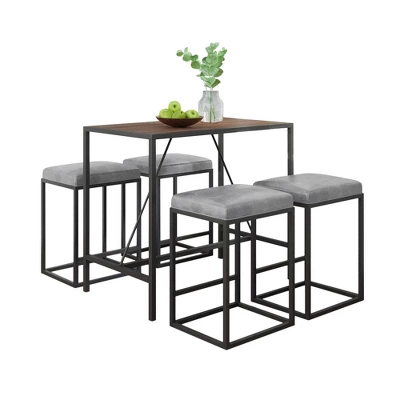5pc Riley Mid-Century Metal Counter Height Dining Set - Vifah 7 5pc Riley Mid-Century Metal Counter Height Dining Set - Vifah - Image 5
