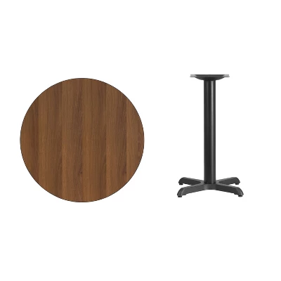 Emma And Oliver 30" Round Laminate Table Top With 22"x22" Table Height Base 3 Emma And Oliver 30" Round Laminate Table Top With 22"x22" Table Height Base