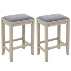 Costway Set Of 2 Upholstered Bar Stools Wooden Counter Height Dining Chairs 20 Costway Set Of 2 Upholstered Bar Stools Wooden Counter Height Dining Chairs -Dine Furniture GUEST 796ce782 f084 40ec b567 9c4e78cb8f19