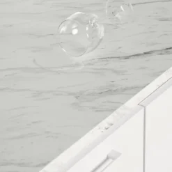 Myro Kitchen Island Faux White Marble/White - South Shore -Dine Furniture GUEST 79ceaedd 3b8b 4c81 bcc8 41743fb6cbb7