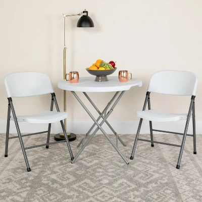 Emma And Oliver 2 Pack Home & Office 330 Lb. Capacity Foldable Plastic Chair 3 Emma And Oliver 2 Pack Home & Office 330 Lb. Capacity Foldable Plastic Chair