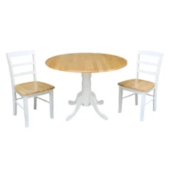 42" Dual Drop Leaf Dining Table With 2 Madrid Ladderback Chairs - International Concepts -Dine Furniture GUEST 7a9390ca c89f 48fc b215 1b582bbb49f5