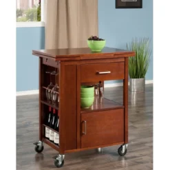 Gregory Kitchen Cart Walnut - Winsome -Dine Furniture GUEST 7ae22f9b 3ffc 4df9 a717 337fa5cda534