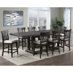 9pc Napa Counter Height Dining Set Dusky Cedar - Steve Silver Co.
