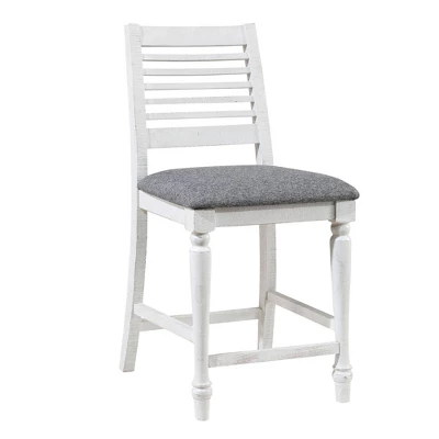 7pc Cambrien Rustic Farmhouse Counter Height Dining Set Antique White/Gray - HOMES: Inside + Out 7 7pc Cambrien Rustic Farmhouse Counter Height Dining Set Antique White/Gray - HOMES: Inside + Out - Image 5