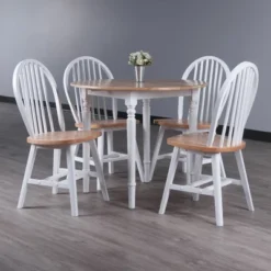 5pc Sorella Dining Table Set Natural/White - Winsome -Dine Furniture GUEST 7c43332d 0c56 4336 8c2a 90a26cc85c12