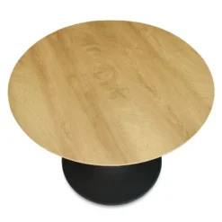 Harrison+Bingo 5-Piece Round-Shaped Wood Grain Dining Table Set With 4 Upholstered Chairs Black Legs-Maison Boucle 19 Harrison+Bingo 5-Piece Round-Shaped Wood Grain Dining Table Set With 4 Upholstered Chairs Black Legs-Maison Boucle -Dine Furniture GUEST 7c44b97c 44c1 4532 baed cddd5d64d5f3