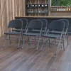 Emma And Oliver 6 Pack 330 Lb. Capacity Black Plastic Folding Chair - Charcoal Frame - Event Chair -Dine Furniture GUEST 7d75a004 5473 432e a64b 1d715baa82fa
