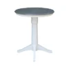 36" Counter Height Lane Round Pedestal Table White/Heather Gray - International Concepts -Dine Furniture GUEST 7dac3447 77c3 49e6 9cef 8638e97058a5
