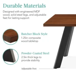 Best Choice Products 47 To 63in Modern Extendable Dining Table For 2-6 People W/ Leaf Extension, 2 Locks -Dine Furniture GUEST 7e5ccae7 b8e8 4661 9b35 daec86cc1479