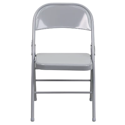 Flash Furniture 2 Pack HERCULES Series Triple Braced & Double Hinged Metal Folding Chair 8 Flash Furniture 2 Pack HERCULES Series Triple Braced & Double Hinged Metal Folding Chair - Image 6