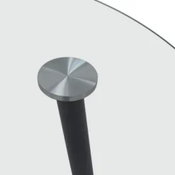 Avatar 34.5" Width Glass Top Modern Round Dining Table Black 4 Point/leg-The Pop Home -Dine Furniture GUEST 80e44e3c d59c 482f bec1 fa4bddf6c0a9