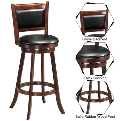 Costway 5pcs Pub Table Set 30'' Round Bar Height Table & 4pcs Swivel Bar Stools 10 Costway 5pcs Pub Table Set 30'' Round Bar Height Table & 4pcs Swivel Bar Stools - Image 8