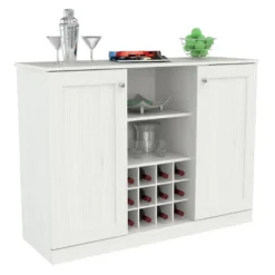 2 Doors Buffet Cabinet White - Inval -Dine Furniture GUEST 828a82d1 ea85 4c06 8661 bd097d7442c5
