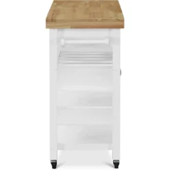 Denver Kitchen Cart White - ClickDecor -Dine Furniture GUEST 831f3c2c a990 4567 b820 82b761d8c946