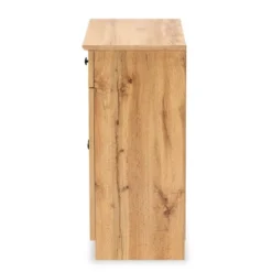 Lauren Wood 2 Door Buffet Kitchen Cabinet Oak Brown/Black - Baxton Studio -Dine Furniture GUEST 835626e5 6dd4 4680 bd15 d849e6eb72b5