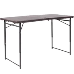 Emma And Oliver 4-Foot Height Adjustable Bi-Fold Dark Gray Plastic Folding Table With Handle 22 Emma And Oliver 4-Foot Height Adjustable Bi-Fold Dark Gray Plastic Folding Table With Handle -Dine Furniture GUEST 838a87a5 de88 49f6 ab03 6a29a6ef5324