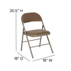 Emma And Oliver 2 Pack Home & Office Portable Vinyl Folding Metal Event Chair -Dine Furniture GUEST 83c17e66 0191 4ff8 9b1c 98cceb4da027