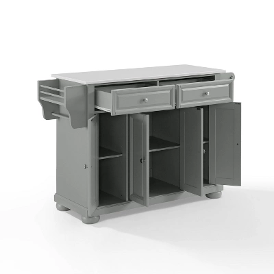 Alexandria Granite Top Kitchen Island/Cart Gray - Crosley 9 Alexandria Granite Top Kitchen Island/Cart Gray - Crosley - Image 7