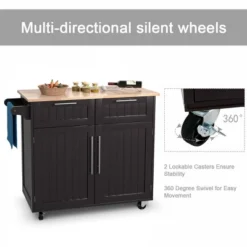 Costway Rolling Kitchen Cart Island Heavy Duty Storage Brown Trolley Cabinet Utility Modern 13 Costway Rolling Kitchen Cart Island Heavy Duty Storage Brown Trolley Cabinet Utility Modern -Dine Furniture GUEST 8491d20f db90 4873 9e1a 5e5d26777391