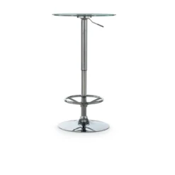 Keelan Adjustable Bar Height Pub Table Chrome - Powell Company