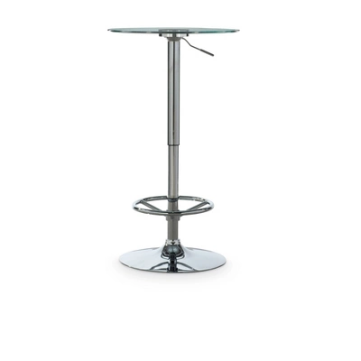 Keelan Adjustable Bar Height Pub Table Chrome - Powell Company 3 Keelan Adjustable Bar Height Pub Table Chrome - Powell Company