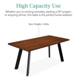 Best Choice Products 47 To 63in Modern Extendable Dining Table For 2-6 People W/ Leaf Extension, 2 Locks -Dine Furniture GUEST 85048da0 b138 43a2 b272 dcfa3eb1f1ba