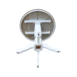 36" Kent Round Top Bar Height Pedestal Dining Table With 12" Leaf White/Heather Gray - International Concepts -Dine Furniture GUEST 8749366f bbc2 4549 a795 3bb40948a1e0