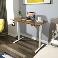 Costway Universal Tabletop For Standard & Standing Desk Frame Walnut -Dine Furniture GUEST 882a9a6c a2aa 4a0d ba23 1fb800f7077a