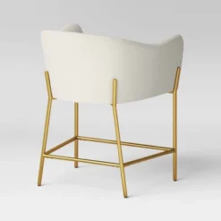 Gladden Barrel Counter Height Stool Cream Boucle/Brass - Opalhouse™ Designed With Jungalow™ -Dine Furniture GUEST 8908b10e 6619 4cc9 8d47 52bf3116fe16