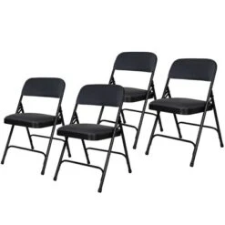 Set Of 4 Deluxe Fabric Padded Folding Chairs With Frame - Hampden Furnishings -Dine Furniture GUEST 89d6b188 54a9 4672 9246 8ef41700899c