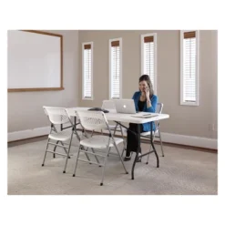 Commercial Resin Mesh Folding Chair Black - Cosco -Dine Furniture GUEST 8a34f6a3 fd57 485f a791 0b131fa75a1e