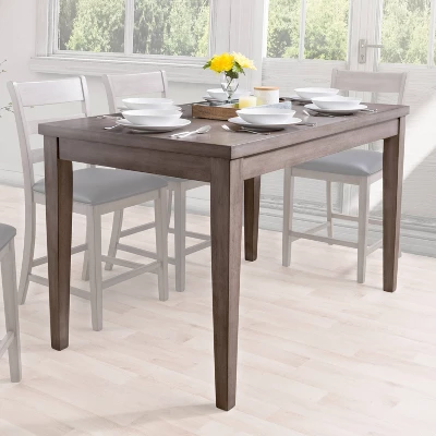 New York Counter Height Wood Dining Table Washed Gray - CorLiving 5 New York Counter Height Wood Dining Table Washed Gray - CorLiving - Image 3