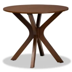 35" Kenji Wide Round Wood Dining Table - Baxton Studio 15 35" Kenji Wide Round Wood Dining Table - Baxton Studio -Dine Furniture GUEST 8af31a9a c815 44f2 872d 062aef1bee61