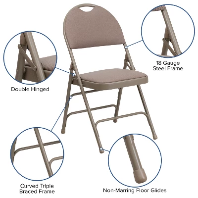 Flash Furniture 4 Pack HERCULES Series Extra Large Ultra-Premium Triple Braced Metal Folding Chair With Easy-Carry Handle 13 Flash Furniture 4 Pack HERCULES Series Extra Large Ultra-Premium Triple Braced Metal Folding Chair With Easy-Carry Handle - Image 11