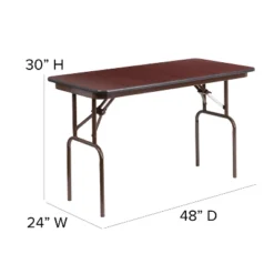 Flash Furniture 4-Foot Mahogany Melamine Laminate Folding Banquet Table 12 Flash Furniture 4-Foot Mahogany Melamine Laminate Folding Banquet Table -Dine Furniture GUEST 8c47a225 c92d 4357 a064 c99777b50a6d