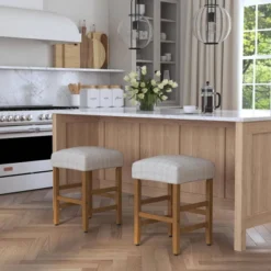 Square Mini Grid Pattern Counter Height Barstool Sage - HomePop -Dine Furniture GUEST 8c83ddf2 ee22 4050 a36a 4b69895425fd