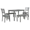 Farmhouse 5-piece Wooden Dining Set With 2 Dining Chairs And 2 Benches-ModernLuxe 2 Farmhouse 5-piece Wooden Dining Set With 2 Dining Chairs And 2 Benches-ModernLuxe -Dine Furniture GUEST 8cf0f62f a9d8 45b7 907f b90b44a6e58c