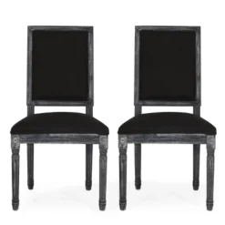 2pk Regina French Country Wood Upholstered Dining Chairs - Christopher Knight Home -Dine Furniture GUEST 8d0770c4 e6a1 457f ab9e 7d7ba4c22f00